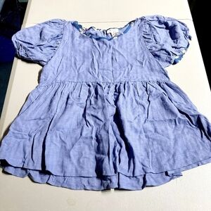 Umgee Light Blue Short Sleeve Babydoll Tunic